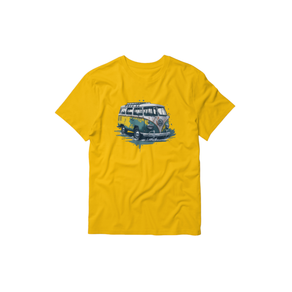 Kaos Sablon DTF Karakter Mobil VW Combi