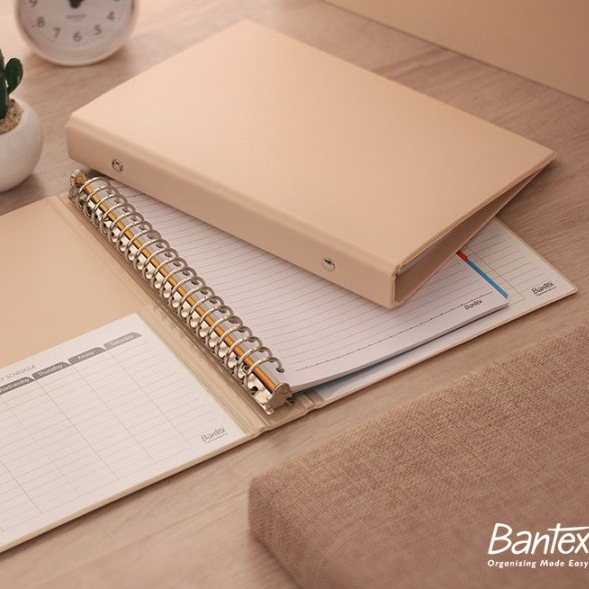 

Bantex Binder Note B5 26 Ring Besi Loose Leaf Multiring Binder Peach