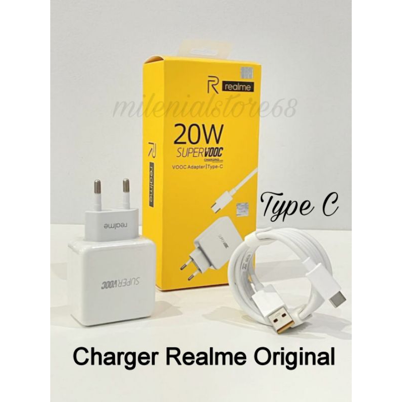 Casan Realme 5 Pro Original Usb Type C Charger Realme 20watt Type C Original