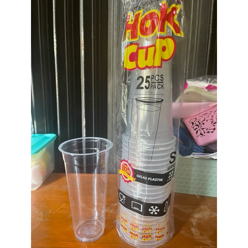 cup 22 oz es teh jumbo mixue hok