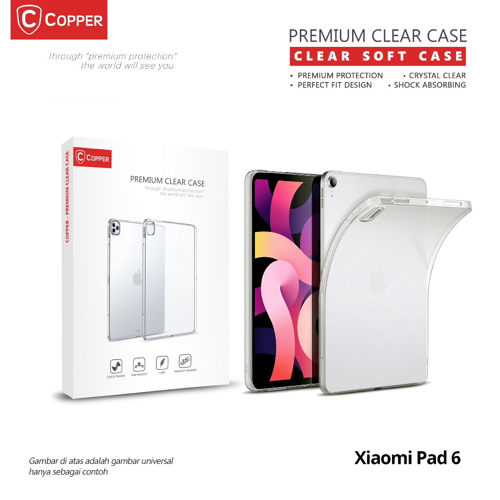 Xiaomi MiPad 6 / 11&quot; - Copper Softcase Bening / Clear
