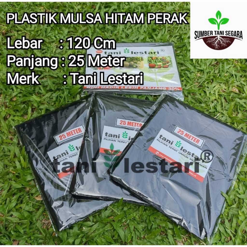 PLASTIK MULSA HITAM PERAK 25 METER TANI LESTARI