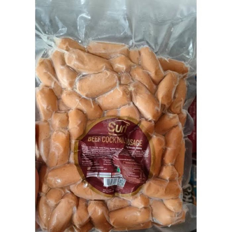 

Ay00! Beef Cocktail Suri Halal 1kg Sausage Sapi