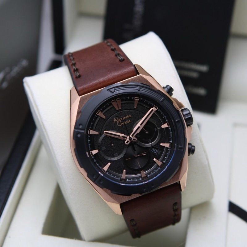 jam tangan pria alexandre christie type 6664 ac6664