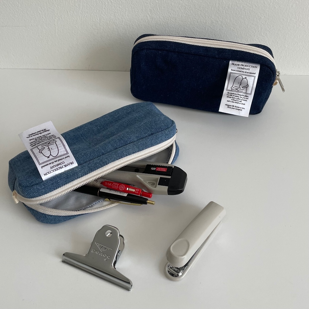 

Frank Denim Pencil Case by September Spring Tempat Pensil Pouch