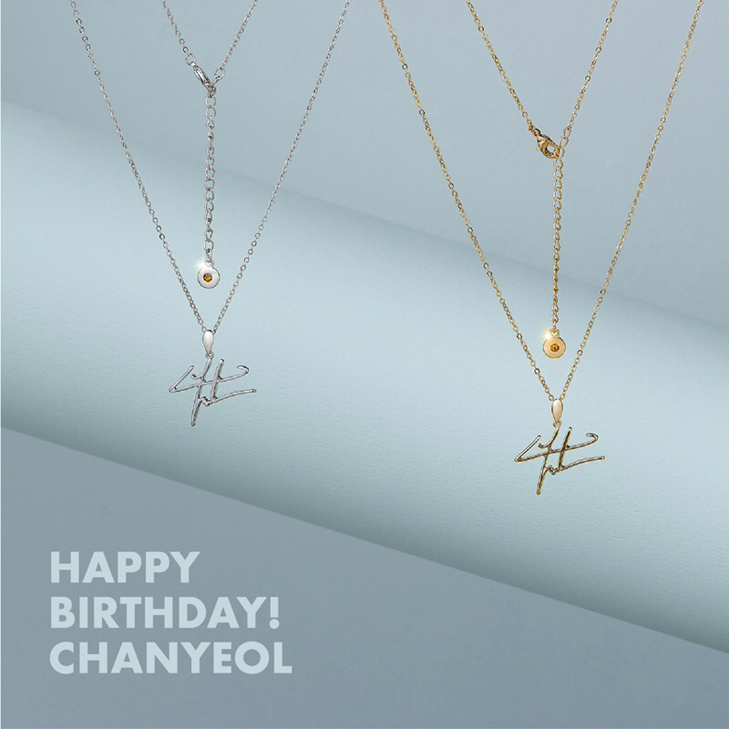 BIRTHDAY NECKLACE PARK CHANYEOL ELEVENTWOSEVENPM LOEY KALUNG EXO AKSESORIS