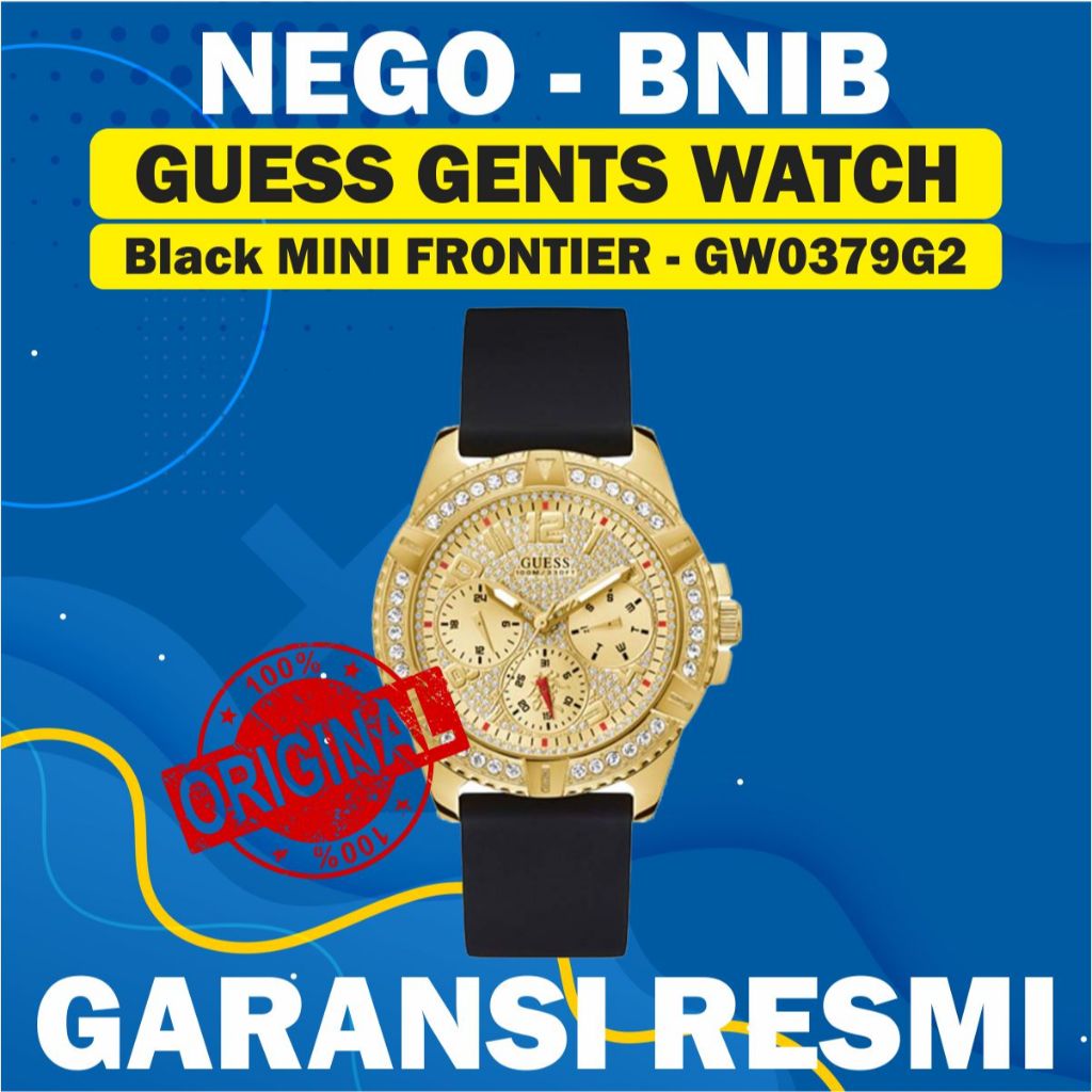 [NEGO] [TERMURAH] Guess Gents Watch Black MINI FRONTIER - GW0379G2