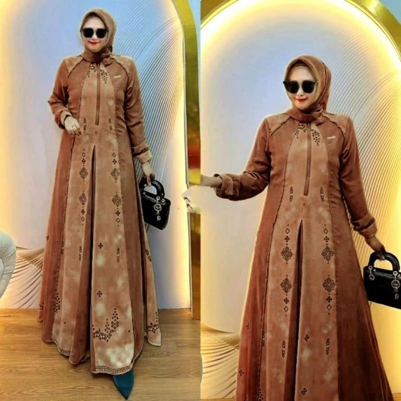 gamis terbaru mewah bahan maxmara premiun up to LD 140