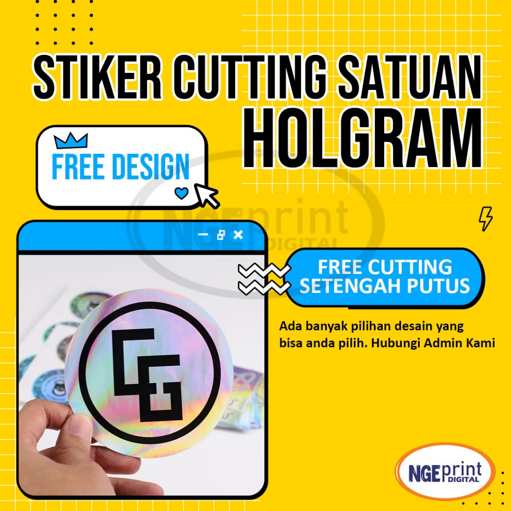 

Stiker Logo Kemasan HOLOGRAM Premium / Stiker Label Makan Hologram / Stiker Kemasan Hologram / Stiker Kemasan Makanan Hologram / Stiker Minuman Hologram / Stiker Hologram