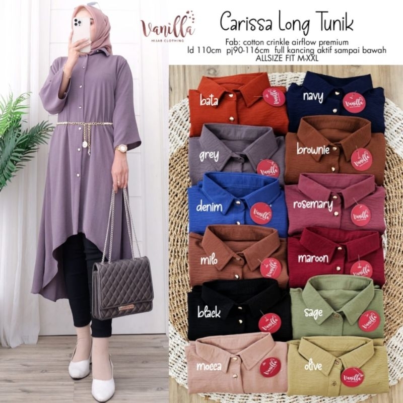 CARISSA LONG TUNIK CRINKLE