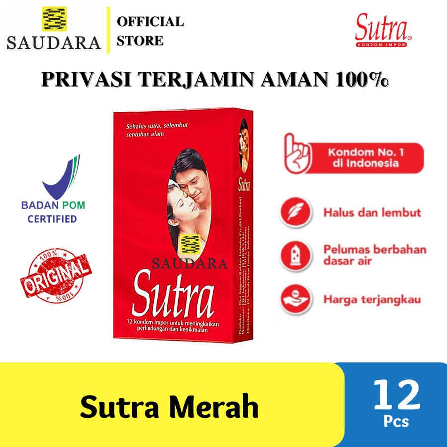 Kondom Sutra Merah isi 12 pcs Condom Import Pengaman Pemuas Istri