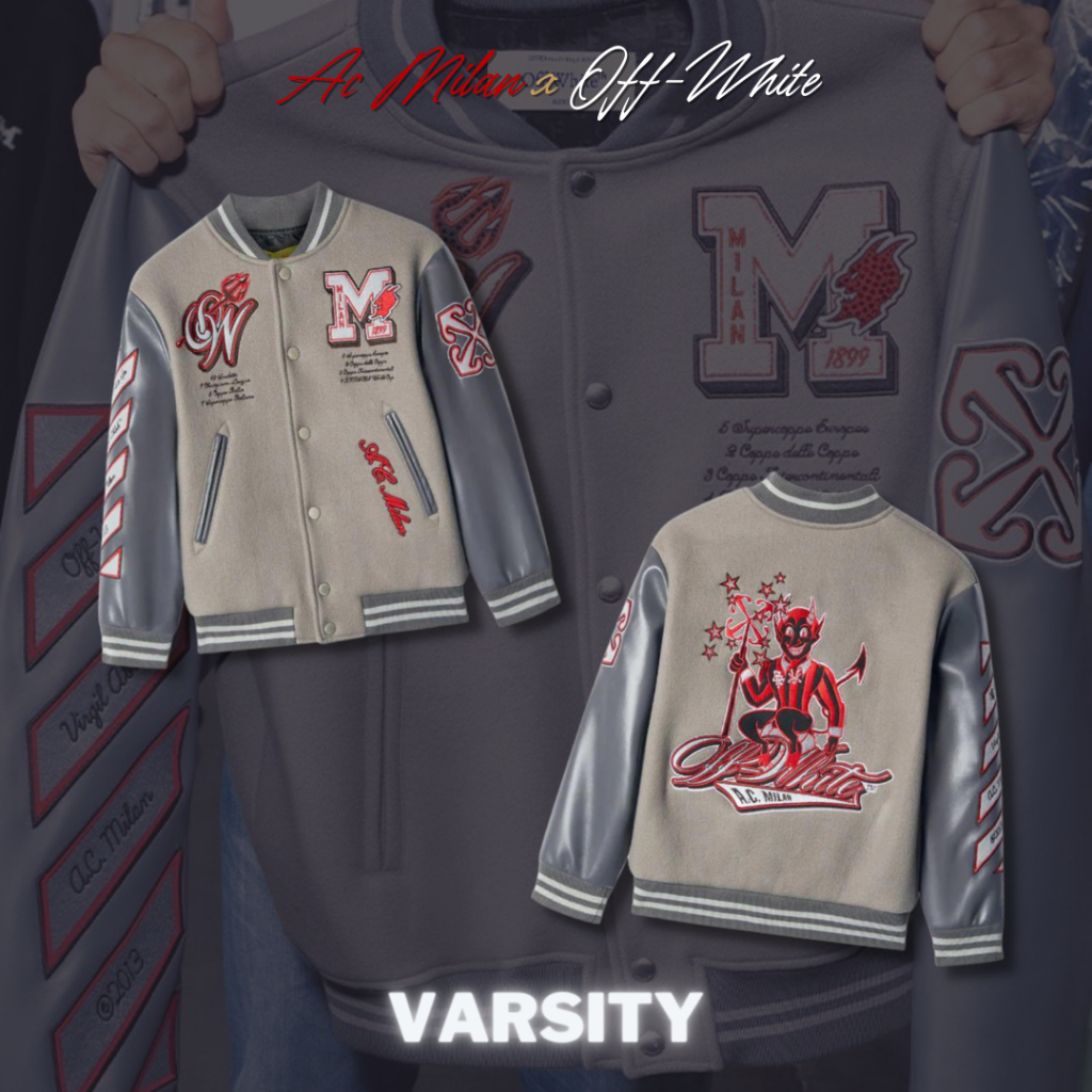 VARSITY JACKET AC MILAN NEW SEASON | BAJU DISTRO BOLA MILANISTI | PRE ORDER