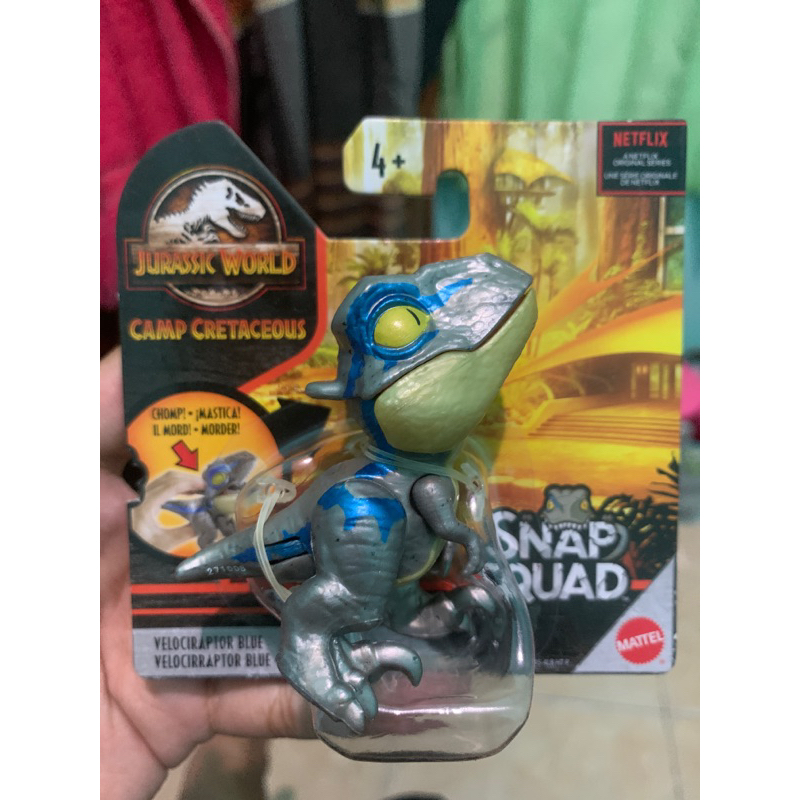 Mattel Jurassic World Snapsquad Velociraptor Blue Wave 7