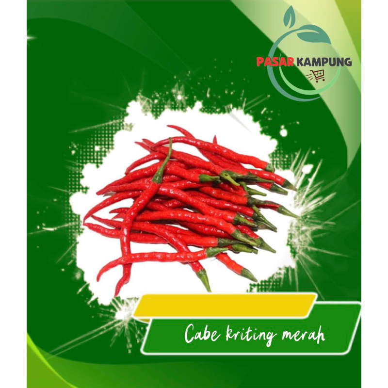 

Cabe kriting merah (jumlah sesuai harga pasar)