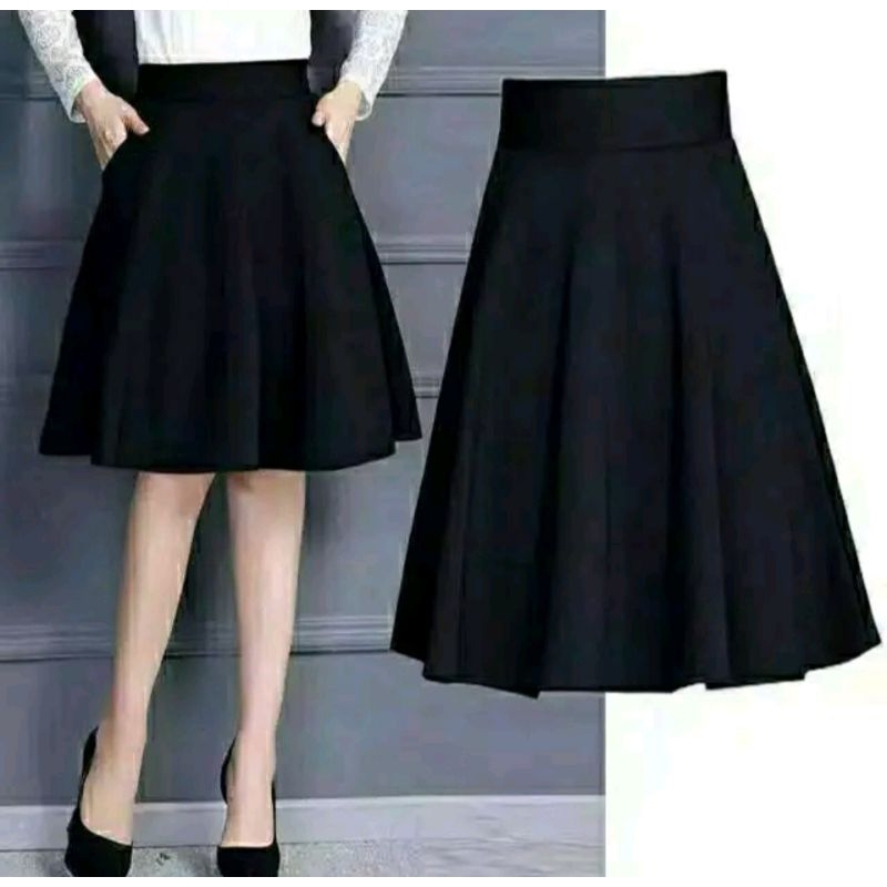 Rok mini payung jersey rok mini skirt rok mini style korea rok pendek polos rok selutut rok bahan je