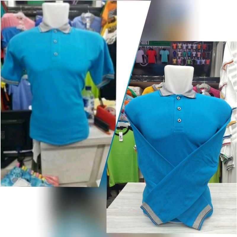 kaos kerah polo premium biru benhur k.abu merk 607 pratama