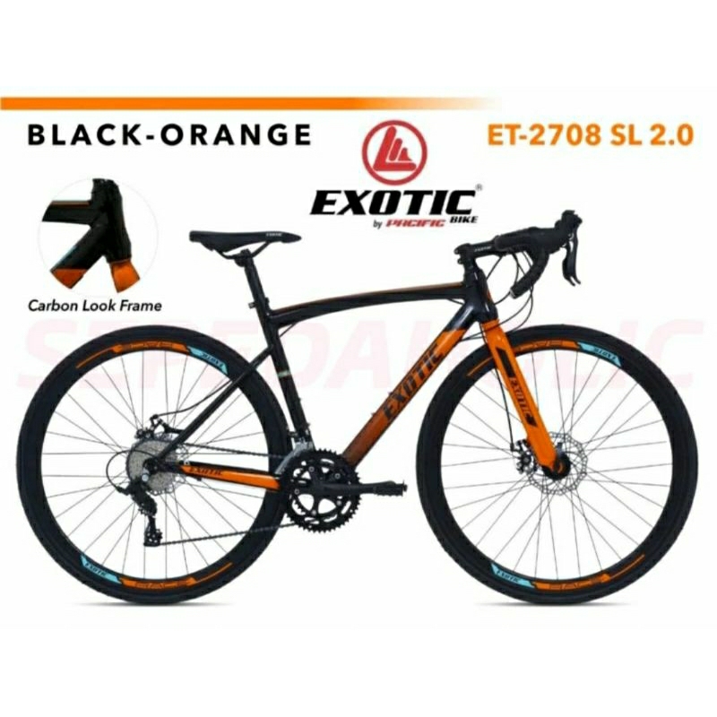 Roadbike EXOTIC 2708 SL 2.0 700 C alloy 2x8 speed rem cakram