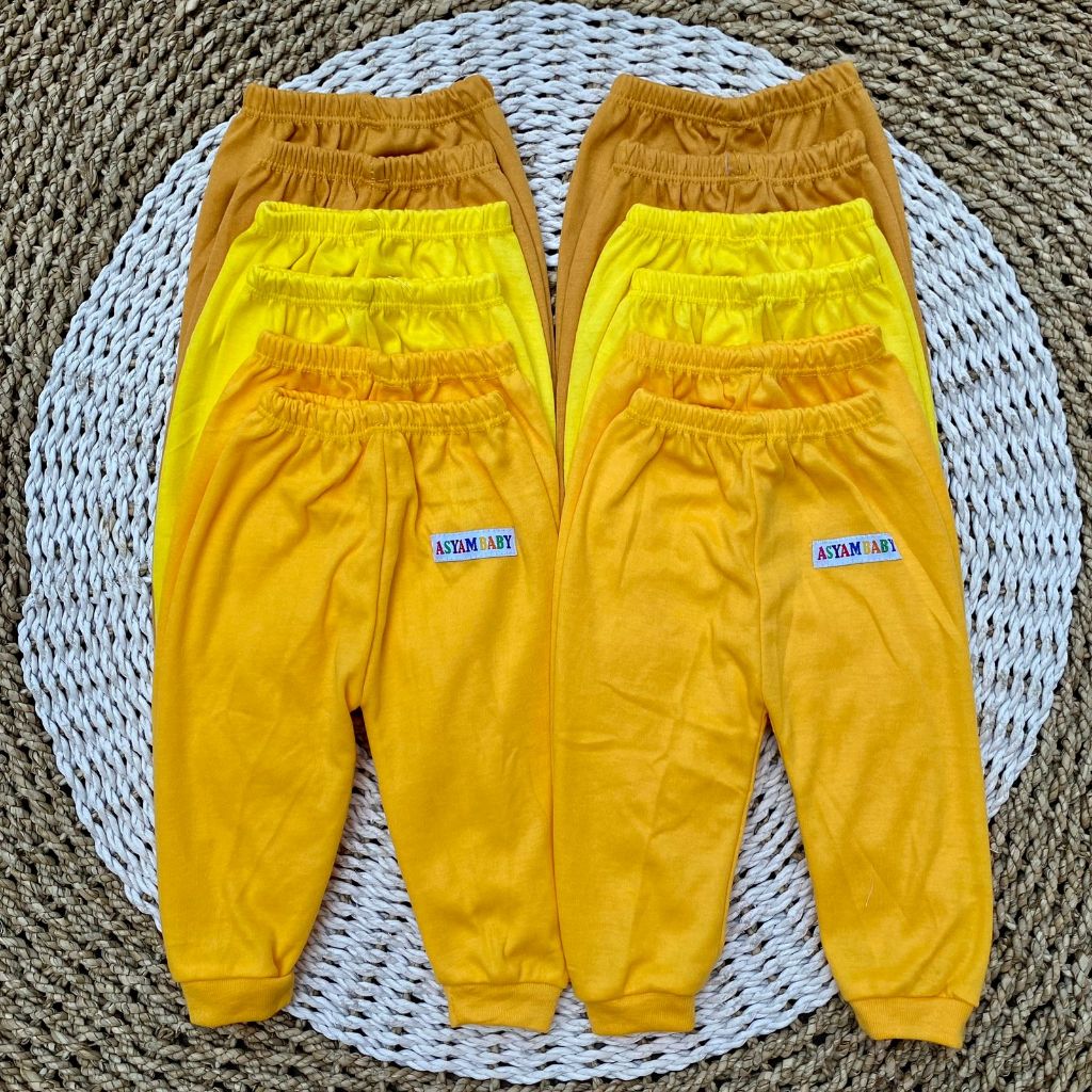 1 LUSIN (12 PCS) CELANA PANJANG BAYI BARU LAHIR CELANA NEWBORN BAYI DNW BABY