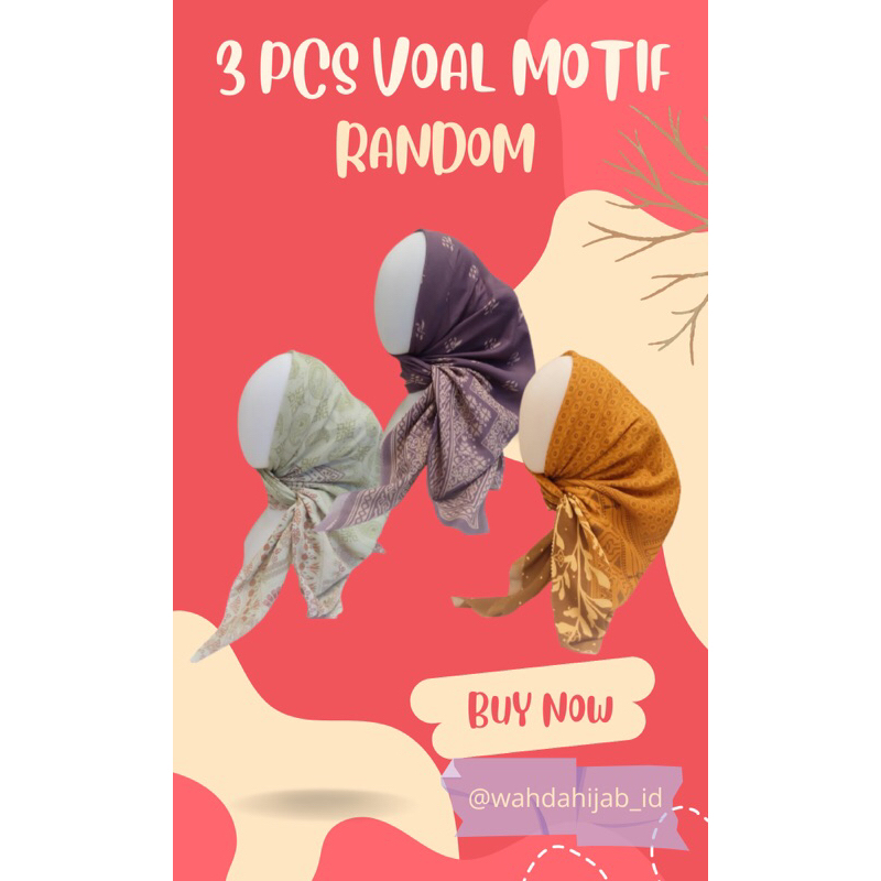 paket usaha / jilbab motif / jilbab segi empat