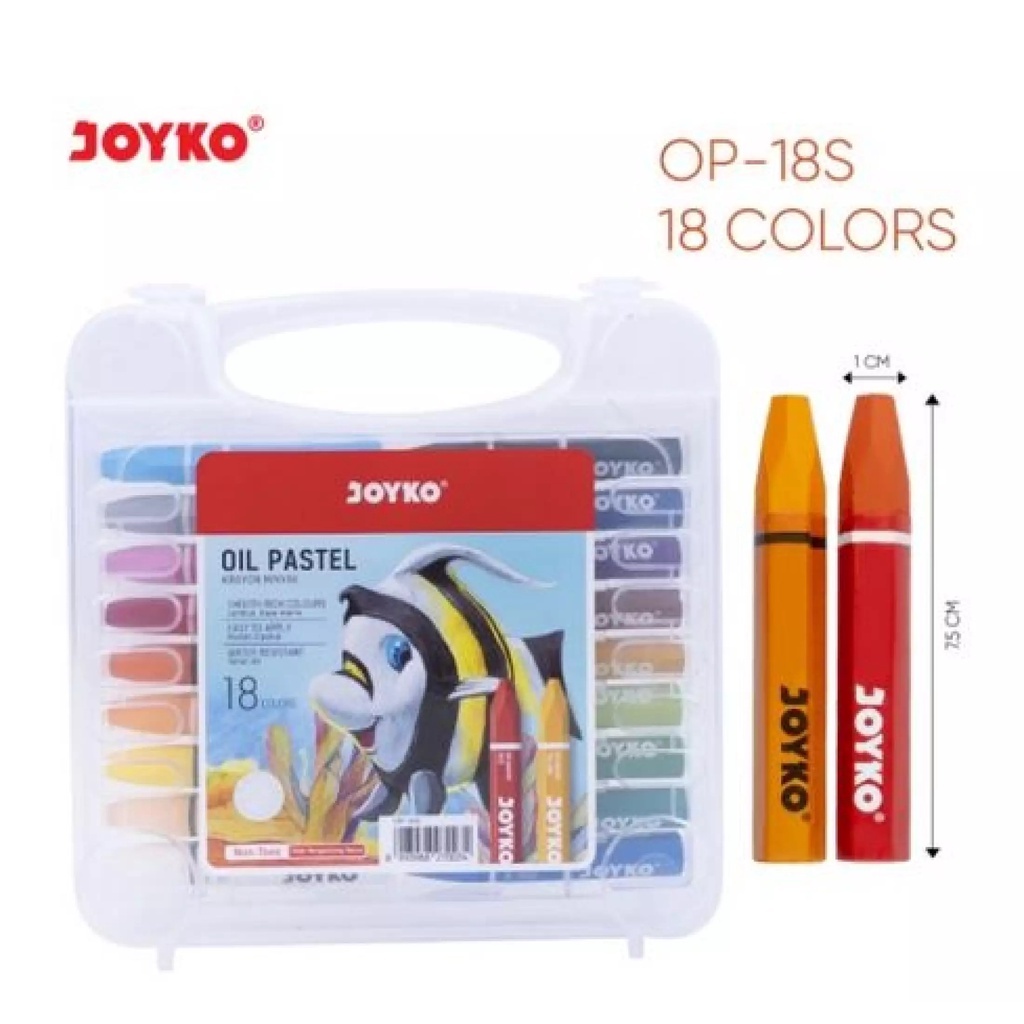 

CRAYON KRAYON MINYAK OIL PASTEL JOYKO OP-18S 18 WARNA