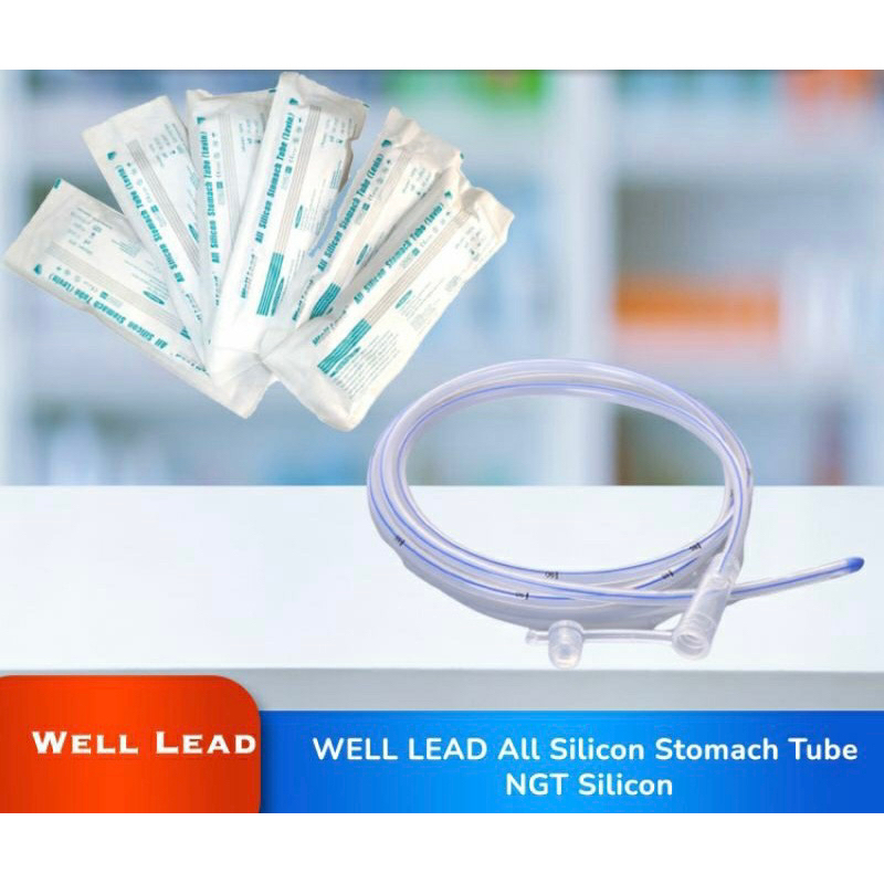 NGT Silicon Well Lead / Stomach Tube / NGT Silicon / Selang Makan / NGT Silicon Wellead / Wellead