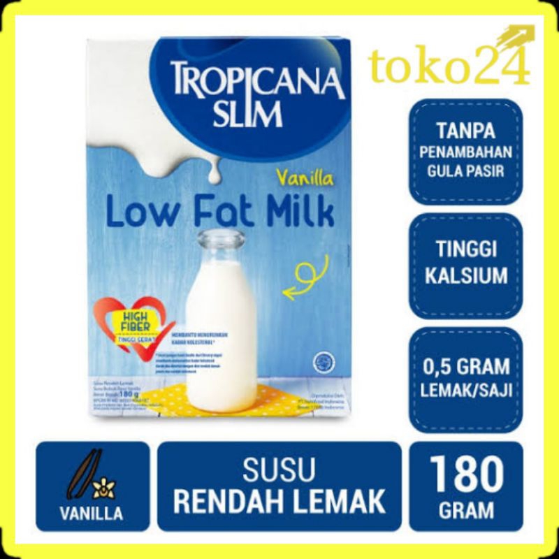 

Tropicana Slim Susu Rendah Lemak Vanila 180 gr