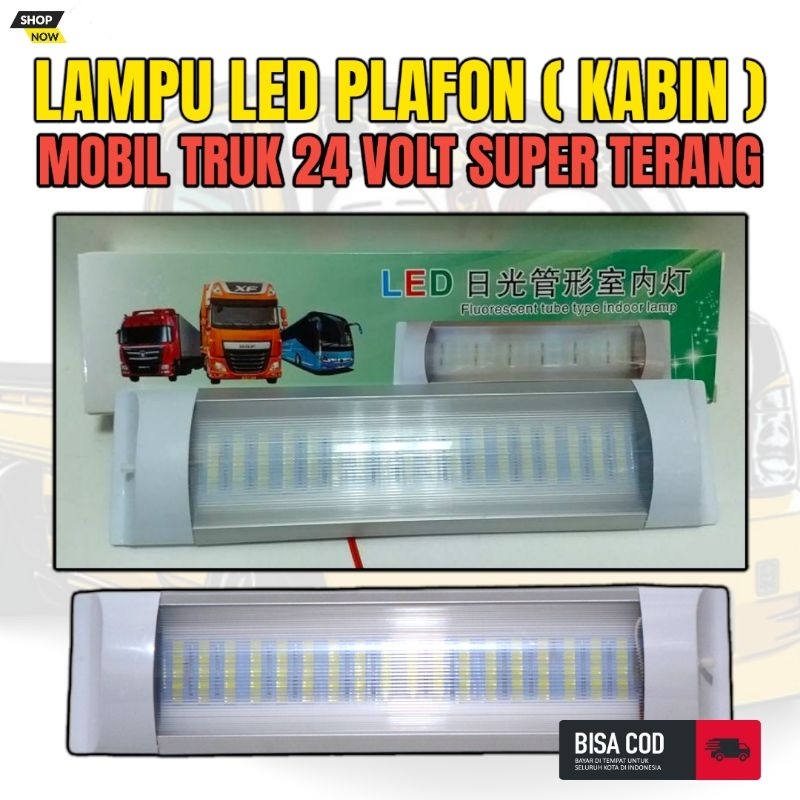 Lampu Interior Led Plafon Plapon Kabin Atap Mobil Truk 24 Volt Super Terang