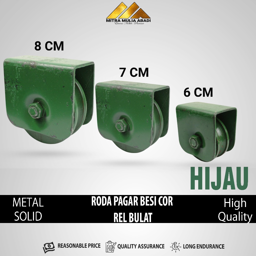 RODA PAGAR BESI AS SUPER REL BULAT / RODA PAGAR BESI GERBANG/ PINTU BESI/ PINTU LIPAT
