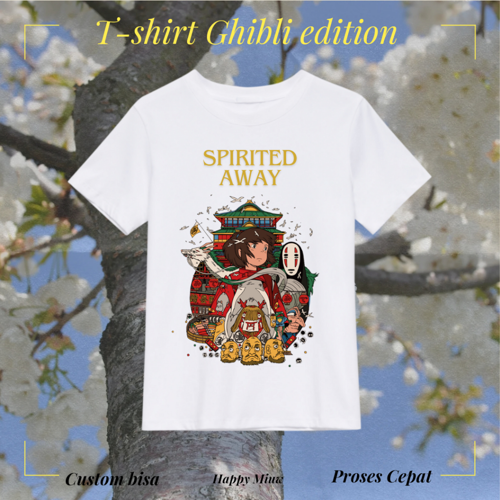 Kaos Ghibli Edition / Tshirt Ghibli Movies / Kaos custom / Kaos sablon