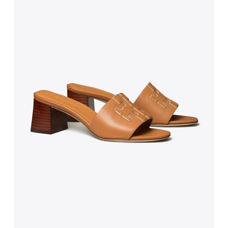 [ORIGINAL 100%] Tory burch Ines 55mm Slide Tan