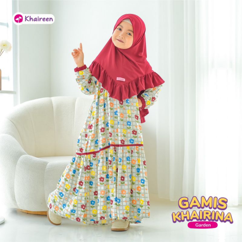Gamis Khairina Khaireen / Gamis Anak / Gamis anak rayon motif