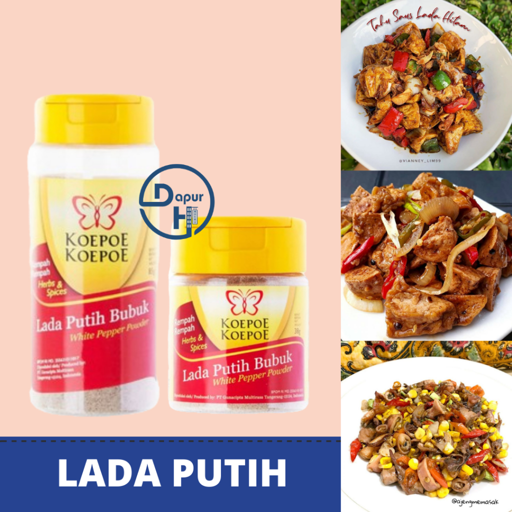 

KOEPOE Lada Putih Bubuk 38 & 85 g Halal // White Pepper Powder//