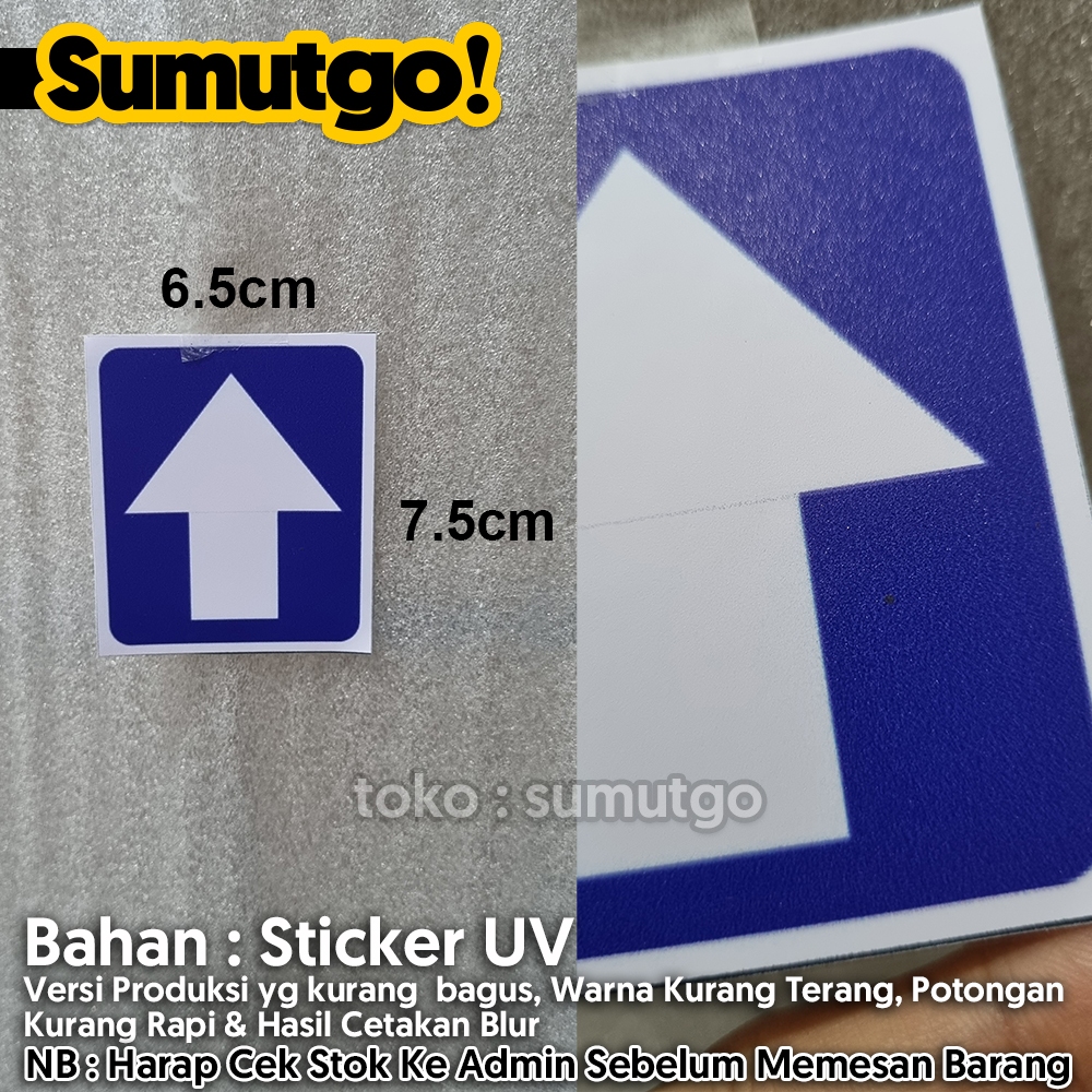 

[Promo Barang Reject] Stiker Tanda Arah Panah Penunjuk Jalan Biru Traffic Sign uk 6.5 x 7.5 cm / Sticker UV Tanda Label Awas Warning Sign Rambu K3 Safety Keselamatan Kerja Tahan Air Tahan Minyak