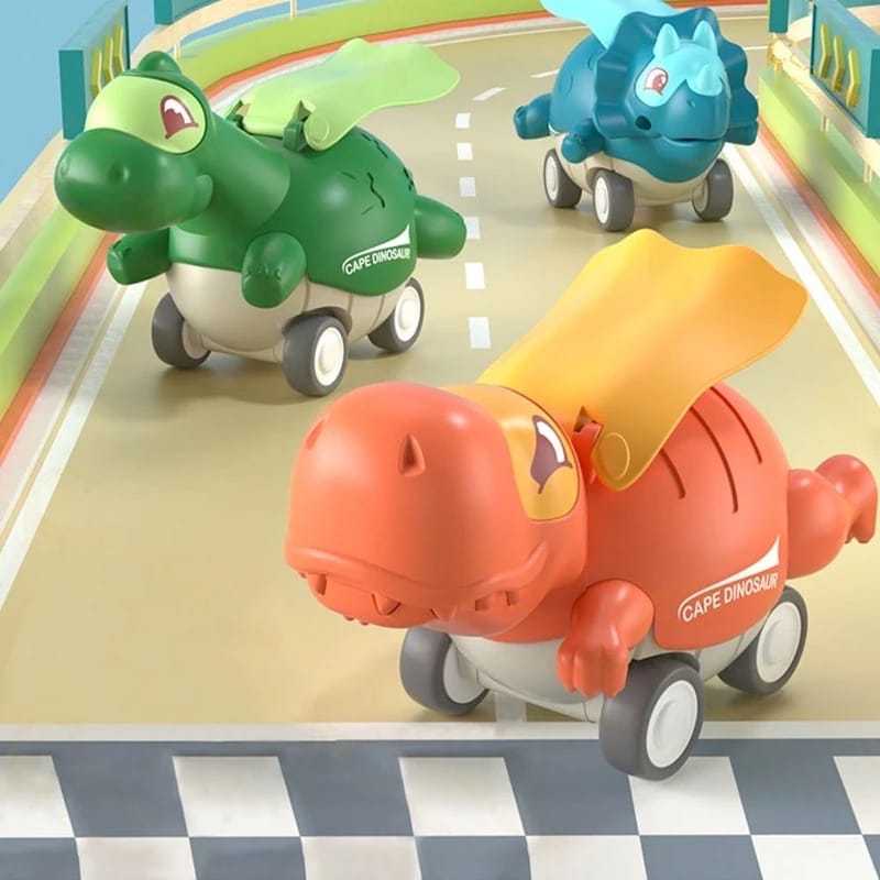 Mainan Mobil Dinosaurus ( Tekan Bisa Jalan Sendiri ) / Mobil Balapan Dinosaurus