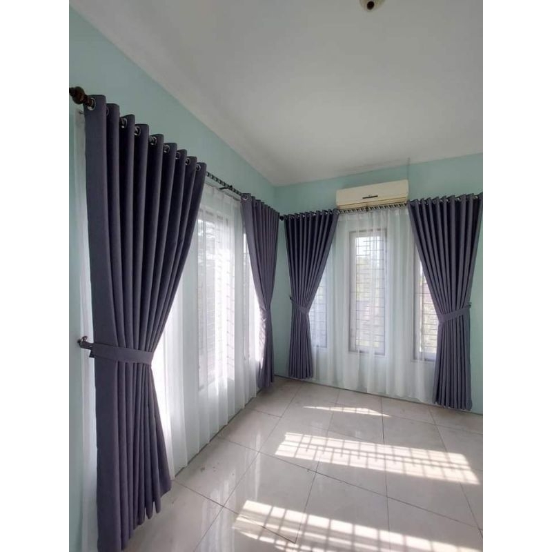 gorden jendela ,gorden pintu jendela minimalis gorden elegan gorden aesthetic polos serat safron bla