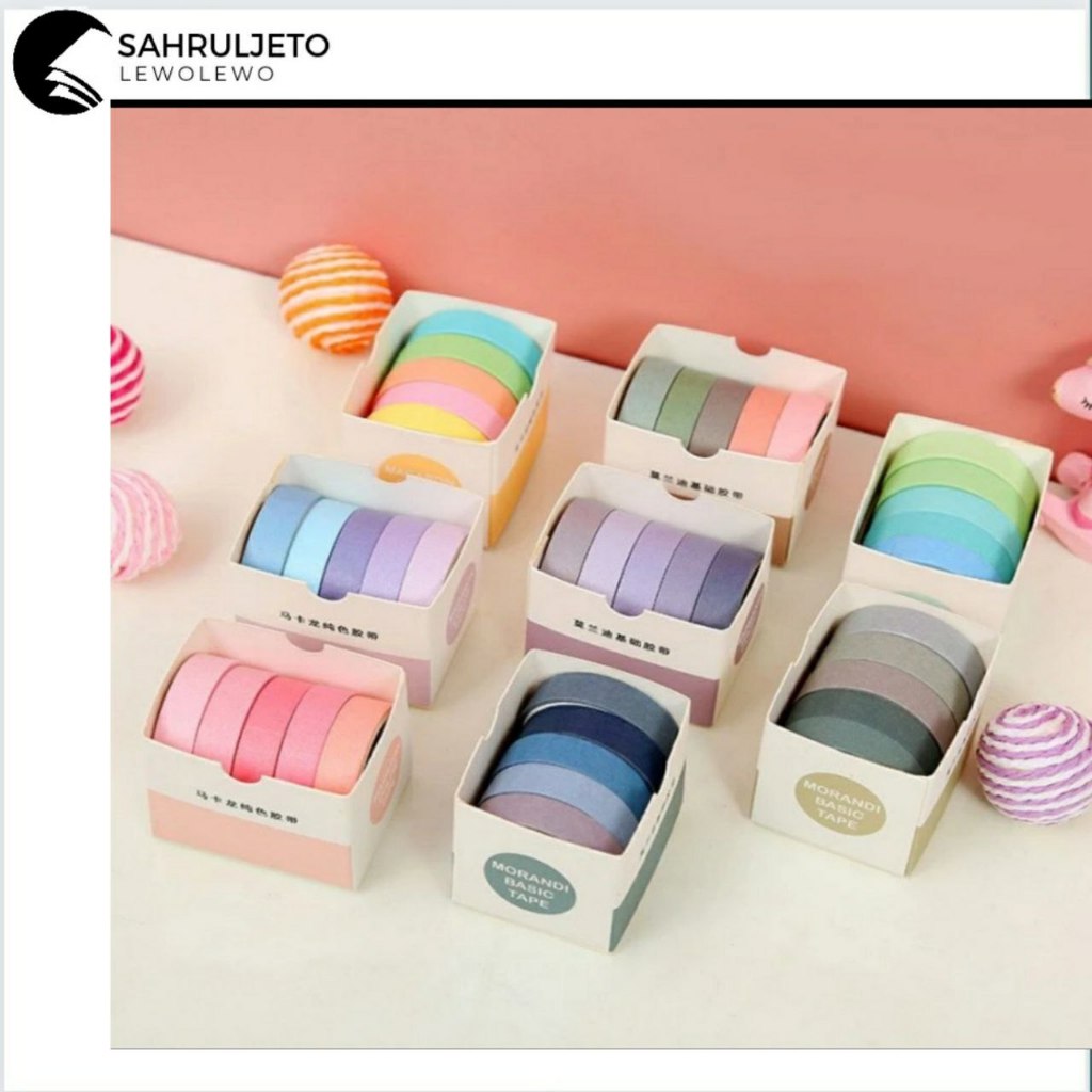 

Masking Tape Set Isi 5 - Essential Collection Washi Decorative - Macaron