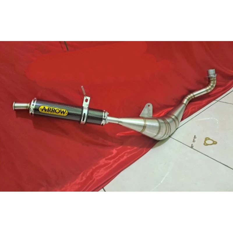 knalpot Fiz R,FizR,F1ZR  ARROW KARBON stainles kolong bm power