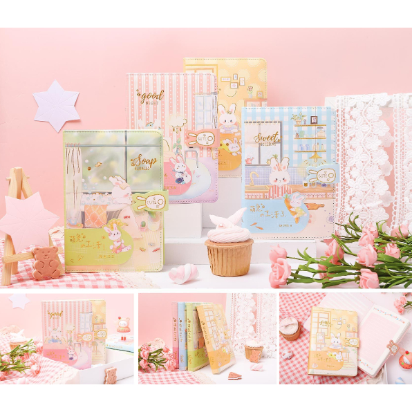 

Little Rabbit Design For Premium Notebook Planner / Notebook dengan design Premium Full Colors Full Design monthly weekly daily