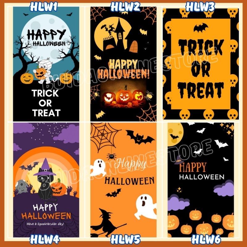 

Stiker Happy Halloween Sticker Trick or treat label kemasan segel seal dekorasi hiasan