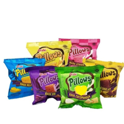 

OISHI PILLOWS 6gr COKELAT UBI STRAWBERRY COCOPANDAN CHEESE BALL KEJU DURIAN COKLAT KACANG sepatuputih461