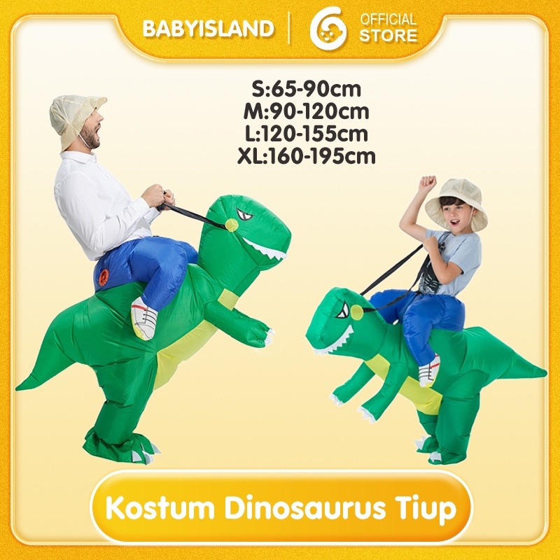 Kostum Dinosaurus Anak Dewasa Pesta Cosplay Ultah Kostum Halloween Tiup Kostum Dinosaurus Tiup