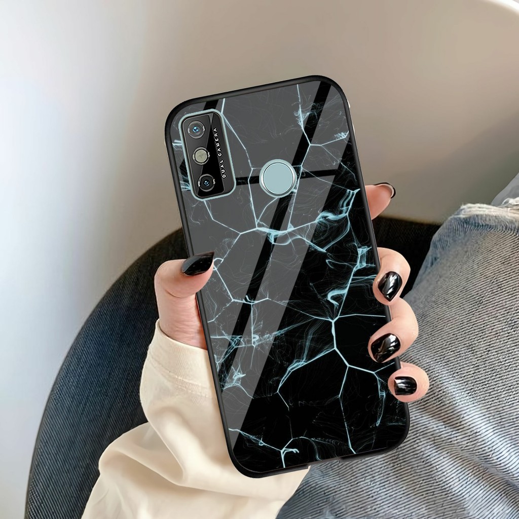 Softcase Kaca Tecno Spark 6 GO - Kesing hp Tecno Spark 6 GO - Case Cantik Tecno Spark 6 GO