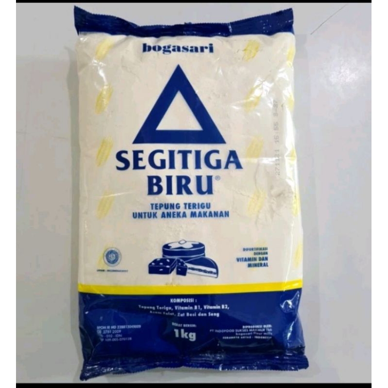 

Tepung terigu segitiga biru 1kg |protein sedang|