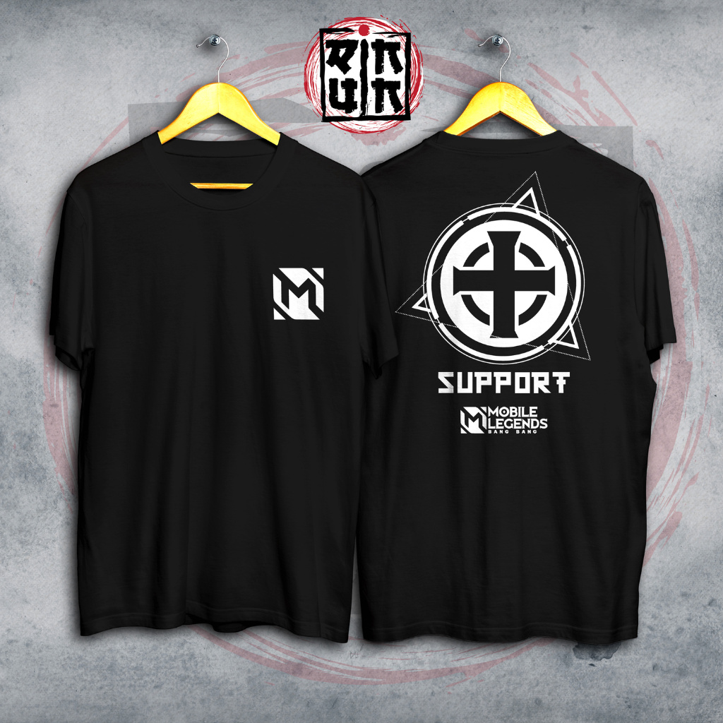Tshirt Kaos Distro Support Mobile Legends Role Emblem