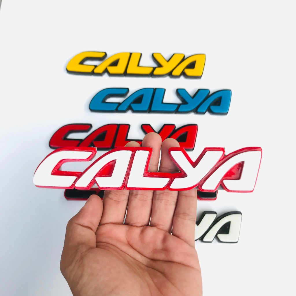EMBLEM VARIASI MOBIL CALYA/ AKSESORIS EKSTERIOR EMBLEM MOBIL TULISAN CALYA / EMBLEM MOBIL TULISAN TI