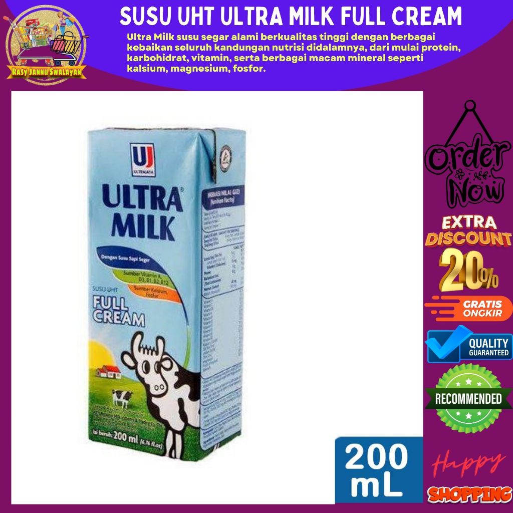 

Ultra Milk Susu UHT Full Cream 200ml