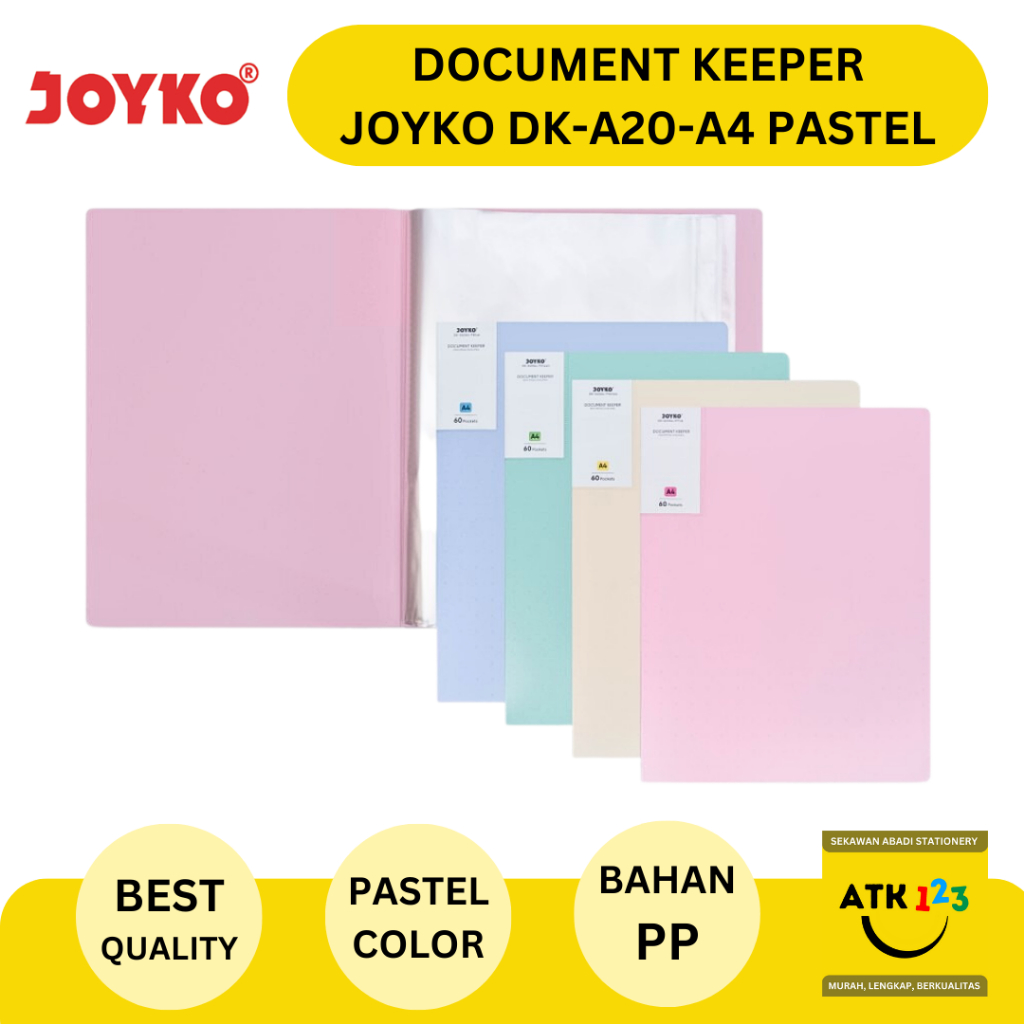 

Map Clear Holder / Document Keeper A4 Joyko Isi 20 DK-A20A4 Pastel