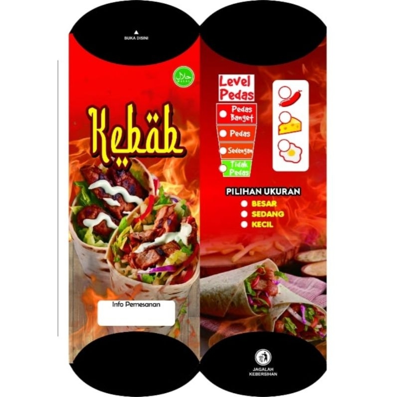 

Kertas Kebab,kardus Kebab,Box Kebab ukuran Jumbo isi 100pcs