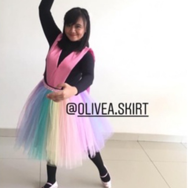 ROK TUTU DEWASA RAINBOW / ROK TARI / ROK TUTU DEWASA