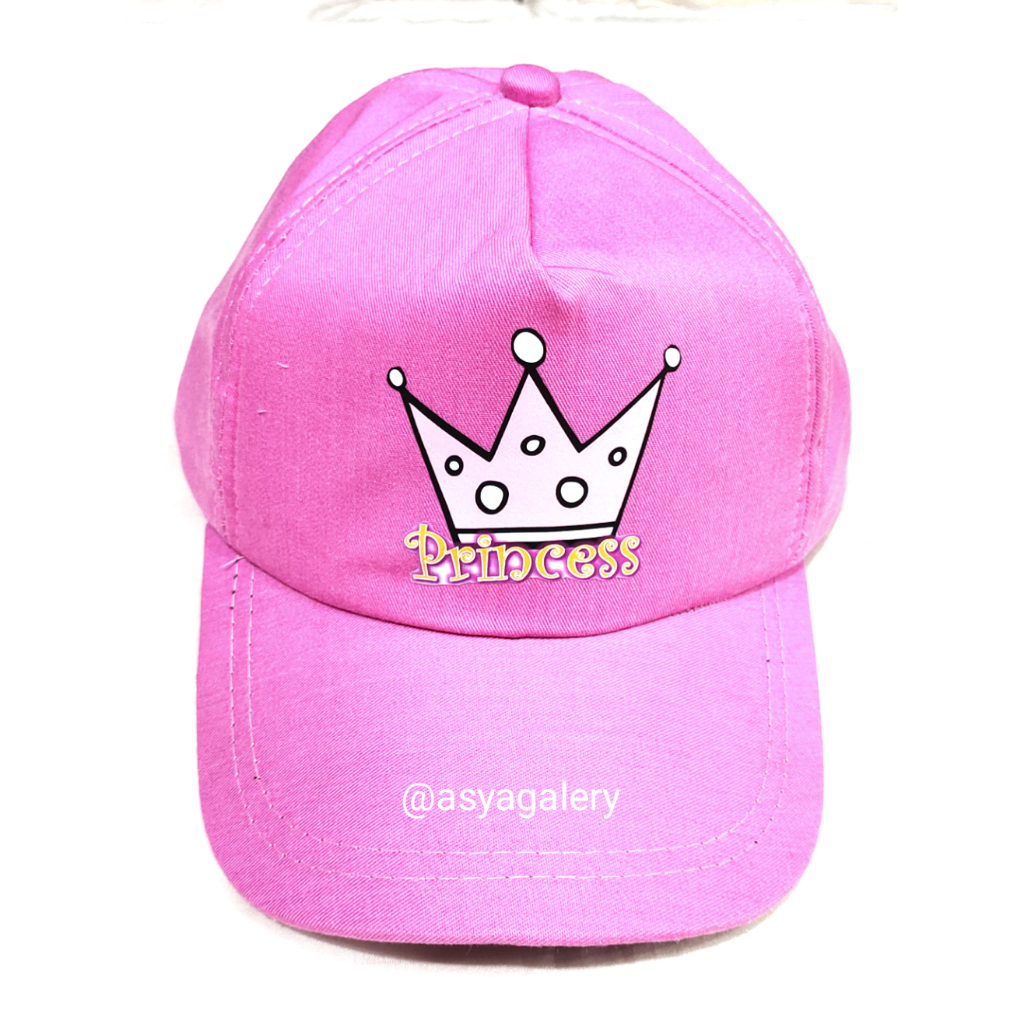 Topi Anak Crown Perempuan Motif Princess Mahkota Cantik